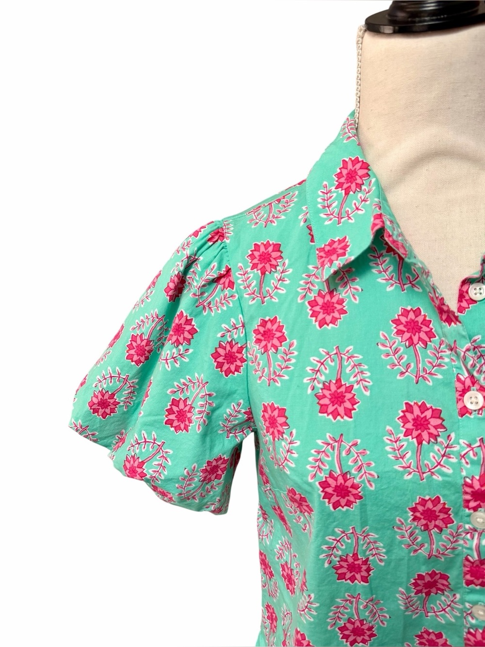 J.Crew Factory CI191 Bubble Sleeve Mini Dress Floral Pockets Size 8 SP25 - Picture 4 of 16